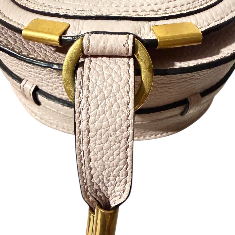 Authentic Chloe Marcie Nano Leather Crossbody Bag in Dusty Pink NWT - Picture 3 of 9